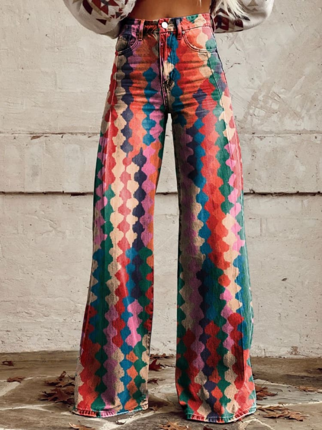Lina™ - Spodnie w stylu retro z szerokimi nogawkami