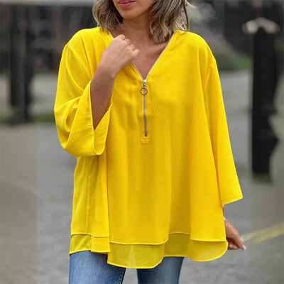 Lorelai | Bluzka z Chiffonem na Zamek