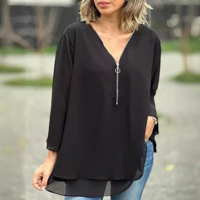 Lorelai | Bluzka z Chiffonem na Zamek