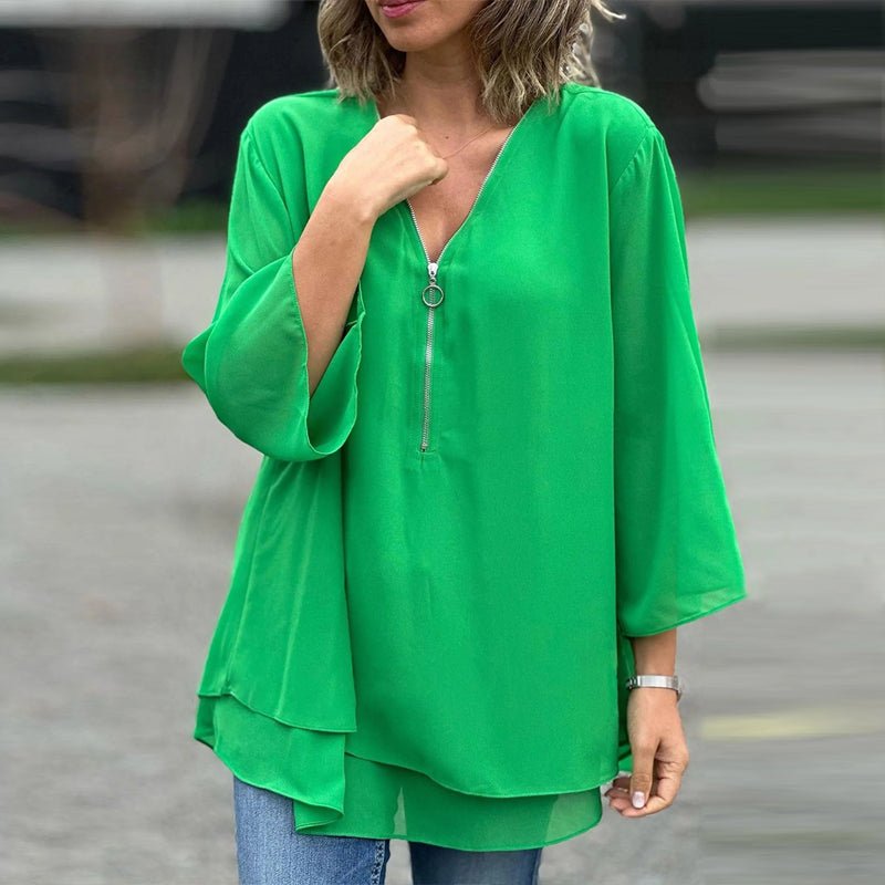 Lorelai | Bluzka z Chiffonem na Zamek