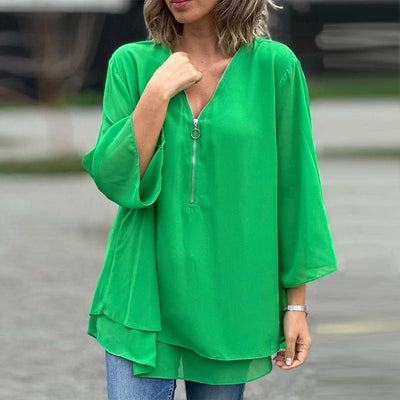 Lorelai | Bluzka z Chiffonem na Zamek