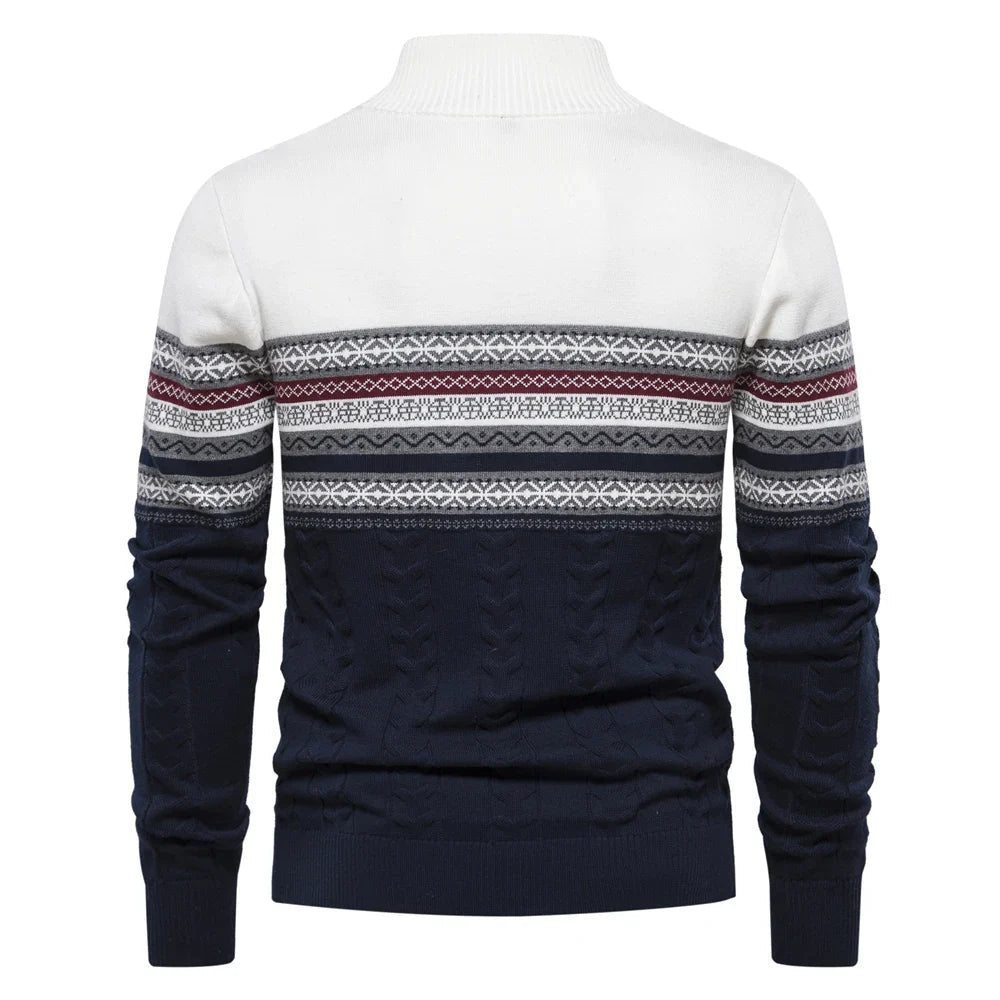 Henry™ - Elegancki sweter Fair Isle z pół-zamkiem