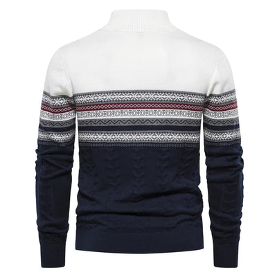 Henry™ - Elegancki sweter Fair Isle z pół-zamkiem