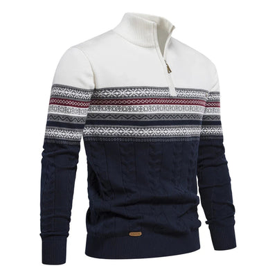 Henry™ - Elegancki sweter Fair Isle z pół-zamkiem