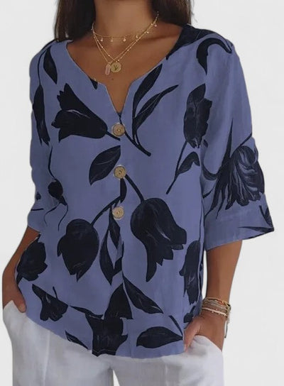 Isabel | Elegancka Bluzka w Kwiatowy Wzór