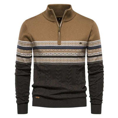 Henry™ - Elegancki sweter Fair Isle z pół-zamkiem