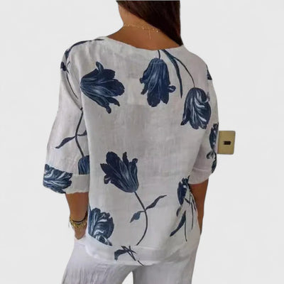 Isabel | Elegancka Bluzka w Kwiatowy Wzór