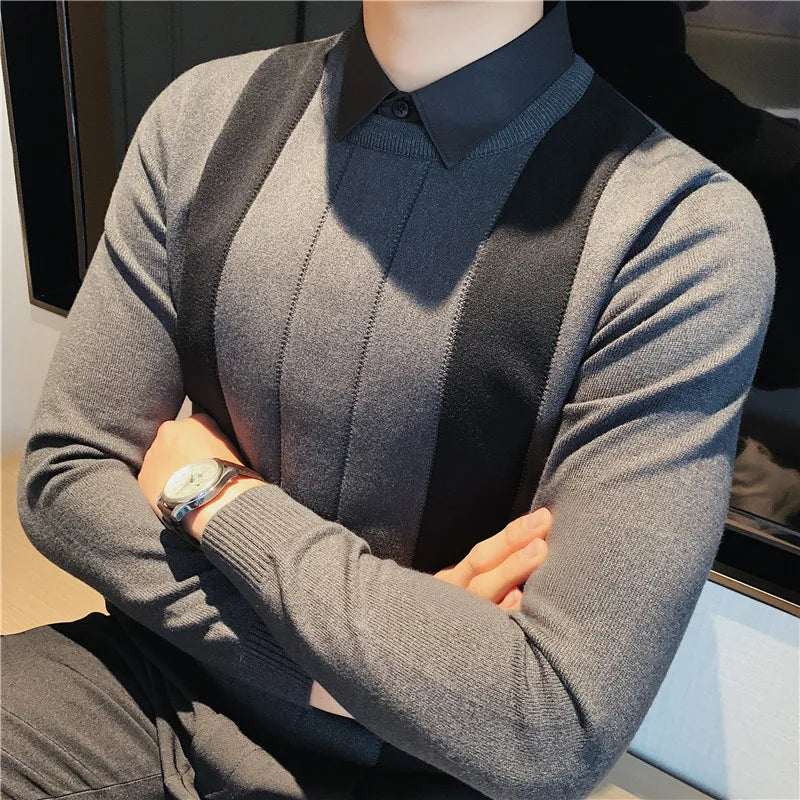 Elijah™ - Klasyczny Sweter w Paski