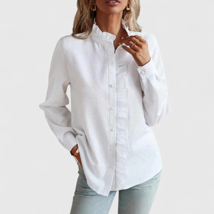 Yasmine | Elegancka Bluzka z Długim Rękawem