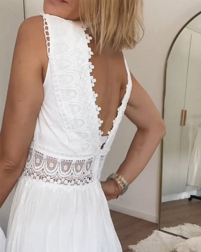 Aurélie™ | Elegancka Sukienka Koronkowa z Dekoltem w Serek
