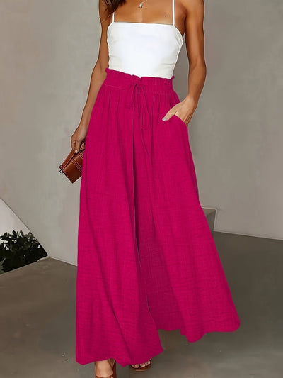 Amelia™ - Eleganckie Spodnie z Szerokimi Nogawkami