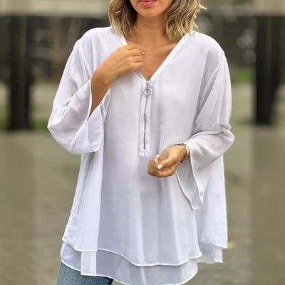 Lorelai | Bluzka z Chiffonem na Zamek